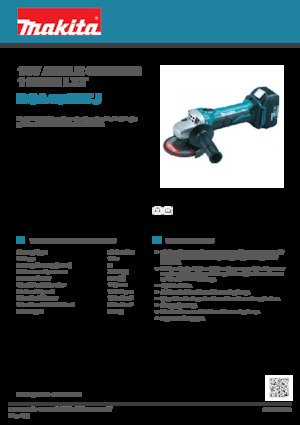 Акумулаторни ъглошлайфи Makita DGA452RTJ 