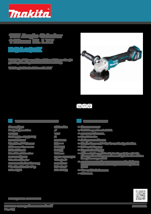 Акумулаторни ъглошлайфи Makita DGA467Z 