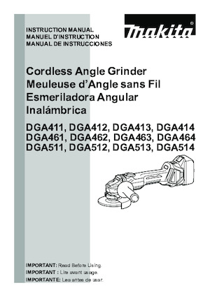 Акумулаторни ъглошлайфи Makita DGA513RTX1