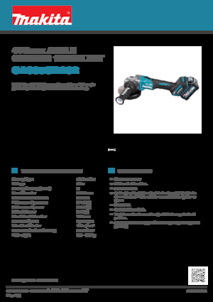 Акумулаторни ъглошлайфи Makita GA005GD202 