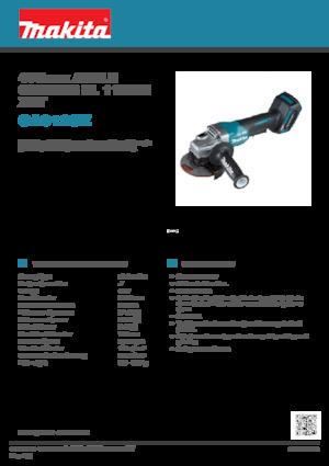 Акумулаторни ъглошлайфи Makita GA012GZ 