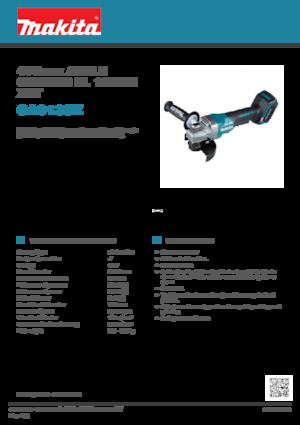 Акумулаторни ъглошлайфи Makita GA013GZ 