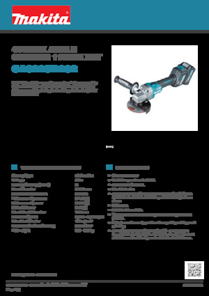 Акумулаторни ъглошлайфи Makita GA022GD202 