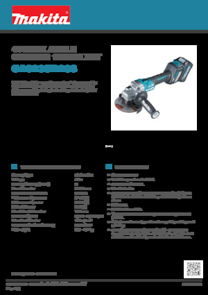 Акумулаторни ъглошлайфи Makita GA023GD203 