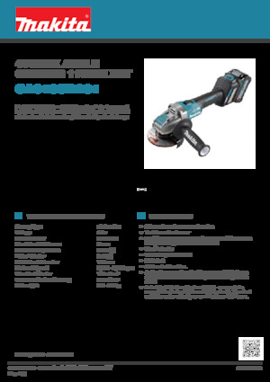 Акумулаторни ъглошлайфи Makita GA040GD201 