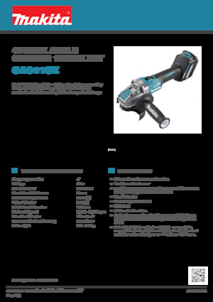 Акумулаторни ъглошлайфи Makita GA041GZ 