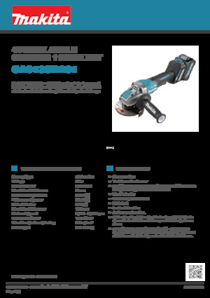 Акумулаторни ъглошлайфи Makita GA043GD201 