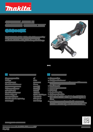 Акумулаторни ъглошлайфи Makita GA044GZ 