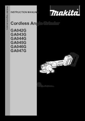 Акумулаторни ъглошлайфи Makita GA047GZ02