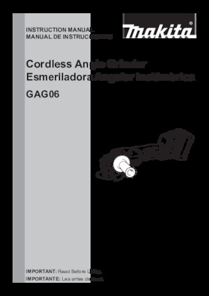 Акумулаторни ъглошлайфи Makita GAG06Z