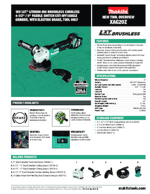 Акумулаторни ъглошлайфи Makita XAG20Z
