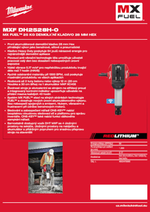 Акумулаторни чукове за разрушаване Milwaukee MXF DH2528H-0