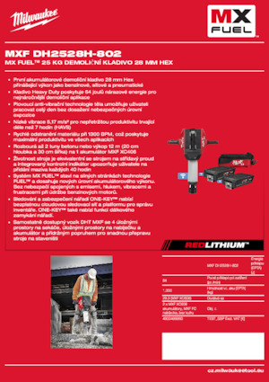 Акумулаторни чукове за разрушаване Milwaukee MXF DH2528H-802