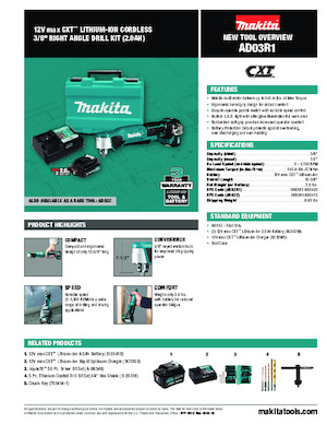 Акумулаторни бормашини и винтоверти Makita AD03R1