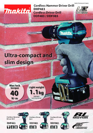 Акумулаторни бормашини и винтоверти Makita DHP483 