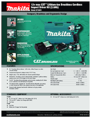 Акумулаторни ударни винтоверти и гаечни ключове Makita DT04R1