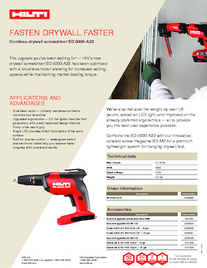 Акумулаторни бормашини и винтоверти Hilti SD 5000-A22 02 