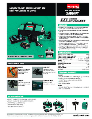 Акумулаторни бормашини и винтоверти Makita XAD04PT