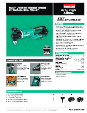 Акумулаторни бормашини и винтоверти Makita XAD05Z