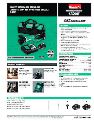 Акумулаторни бормашини и винтоверти Makita XAD06T