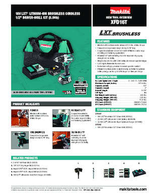 Акумулаторни бормашини и винтоверти Makita XFD16T