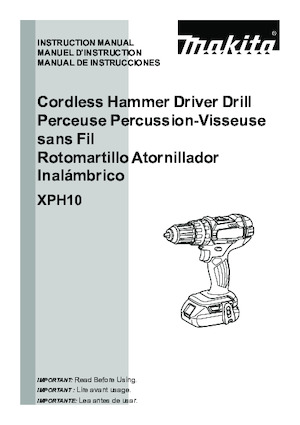 Акумулаторни бормашини и винтоверти Makita XPH10Z