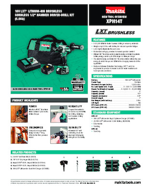 Акумулаторни бормашини и винтоверти Makita XPH14T