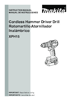 Акумулаторни бормашини и винтоверти Makita XPH15RB