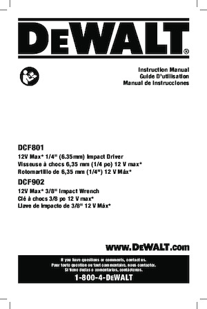 Акумулаторни ударни винтоверти и гаечни ключове DEWALT DCF902B