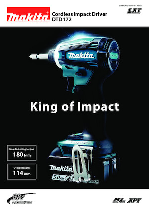 Акумулаторни ударни винтоверти и гаечни ключове Makita DTD172