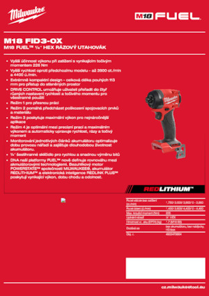 Акумулаторни ударни винтоверти и гаечни ключове Milwaukee M18 FID3-0X