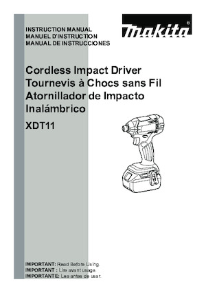 Акумулаторни ударни винтоверти и гаечни ключове Makita XDT11Z