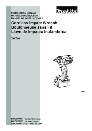 Акумулаторни ударни винтоверти и гаечни ключове Makita XWT06