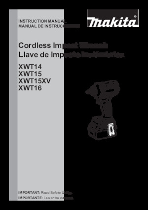 Акумулаторни ударни винтоверти и гаечни ключове Makita XWT16Z
