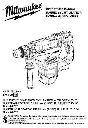 Акумулаторни къртачи SDS Milwaukee 2718-20
