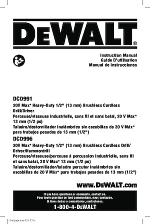 Акумулаторни къртачи SDS DEWALT DCD996P2