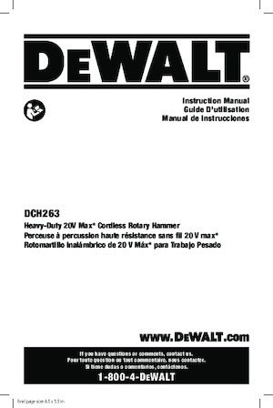 Акумулаторни къртачи SDS DEWALT DCH263B