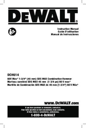 Акумулаторни къртачи SDS DEWALT DCH614B