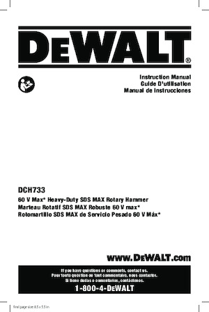Акумулаторни къртачи SDS DEWALT DCH733B