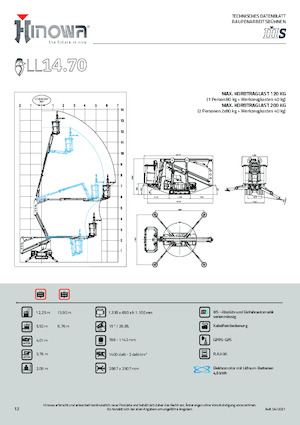Пълзящи повдигачи с подвижна стрела Hinowa Lightlift 14.70 IIIS