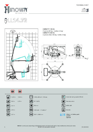 Пълзящи повдигачи с подвижна стрела Hinowa Lightlift 14.72 IIIS