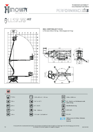 Пълзящи повдигачи с подвижна стрела Hinowa Lightlift 17.75 Performance IIIS MK3