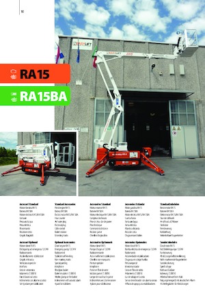 Пълзящи повдигачи с подвижна стрела Easy Lift RA15