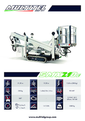 Пълзящи повдигачи с подвижна стрела Multitel SMX 210 AXON