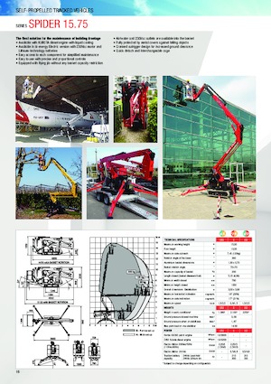 Пълзящи повдигачи с подвижна стрела Platform Basket SPIDER 15.75 PRO E