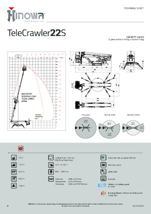 Пълзящи повдигачи с подвижна стрела Hinowa TeleCrawler 22S