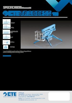 Пълзящи повдигачи с подвижна стрела CTE Traccess 160