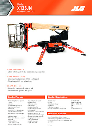 Пълзящи повдигачи с подвижна стрела JLG X13SJN