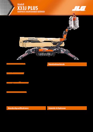 Пълзящи повдигачи с подвижна стрела JLG X33J Plus