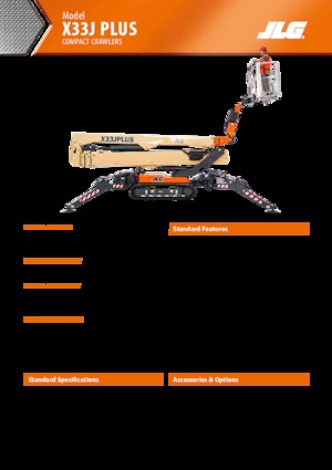 Пълзящи повдигачи с подвижна стрела JLG X33J Plus